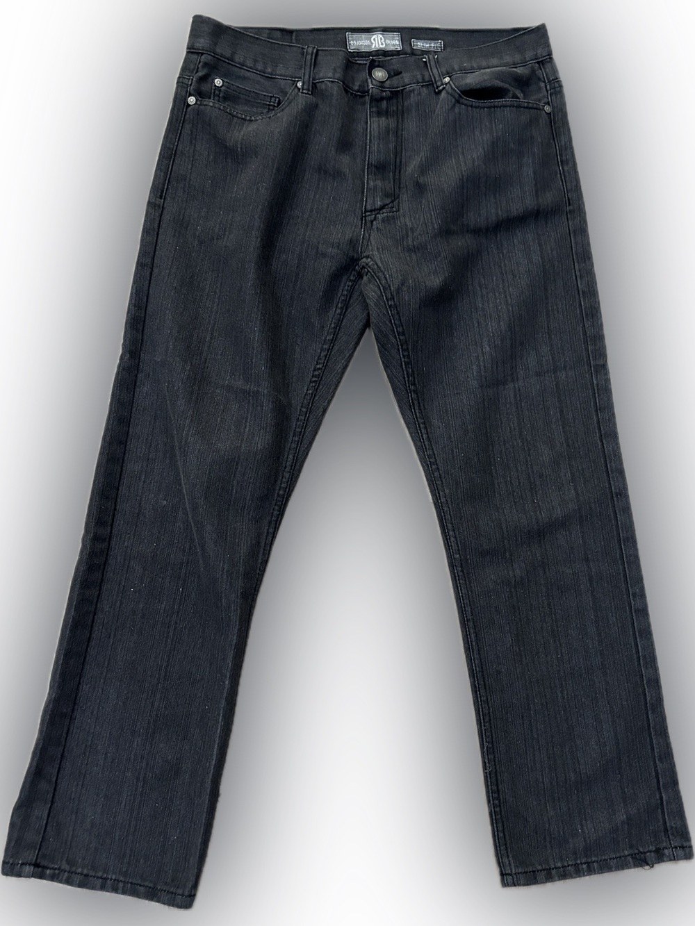 Recycled blues | Men's Black Straight slim jeans